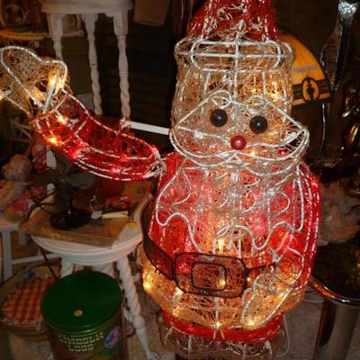This lighted Santa is the size of a small child!   A nice addition to your holiday dÃ©cor.