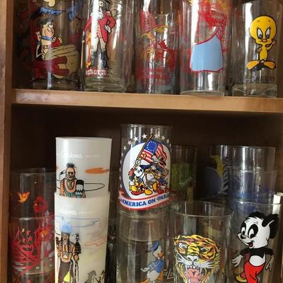 Vintage character glasses. $4 each. There are several more full boxes!