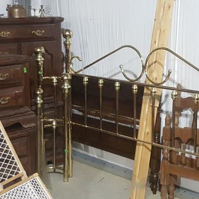 Assorted Furniture & Brass Bed