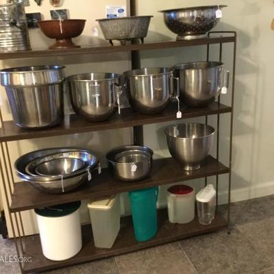 Variety of stainless steel bowls