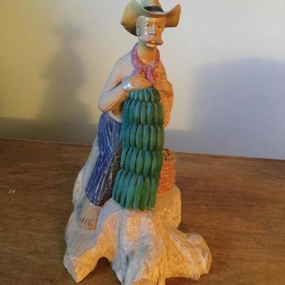 Hand carved farmer--Argentina 