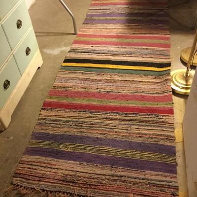 Vintage rag rug runner