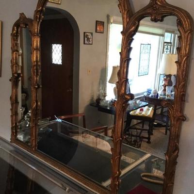 Antique gilded plaster over wood frame