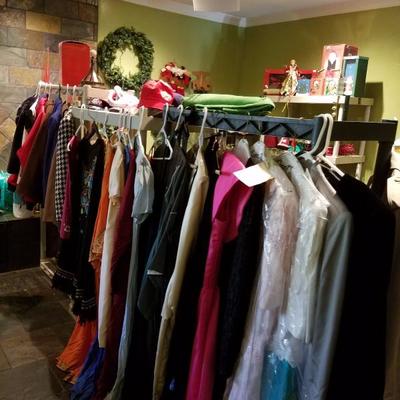 women's and men's clothing, all sorts of items.
