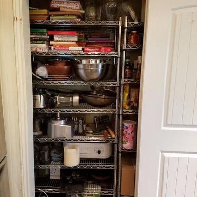 Cookbooks, pots, pans many must have kitchen items and gagets