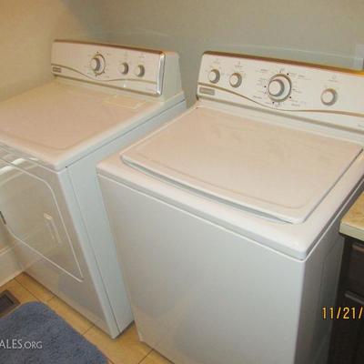 MAYTAG CLOTHES WASHER WASHING MACHINE AND CLOTHES DRYER THE BUILD DATE IS JUNE 2008--THESE UNITS ARE IN EXCELLENT WORKING CONDITION AND...