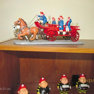 FIRETRUCK WITH HORSES FIREMAN'S ITEMS TO EXPLORE AND PURCHASE