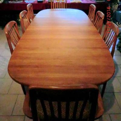 BENNY LINDEN DANISH MODERN teak wood dining table and 8 chairs