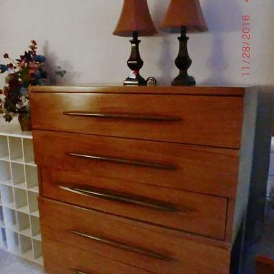 MID-CENTURY MODERN chest of drawers (we also have a matching bedside table)