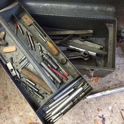 Variety of tool boxes and tools