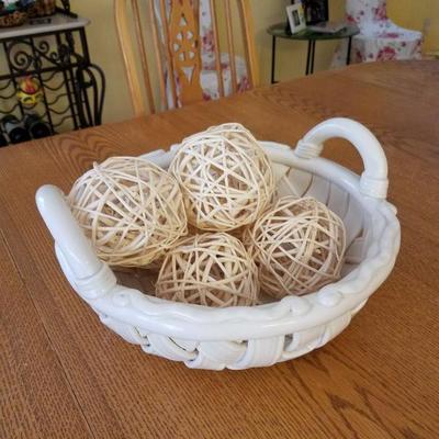 Basket-woven bowl