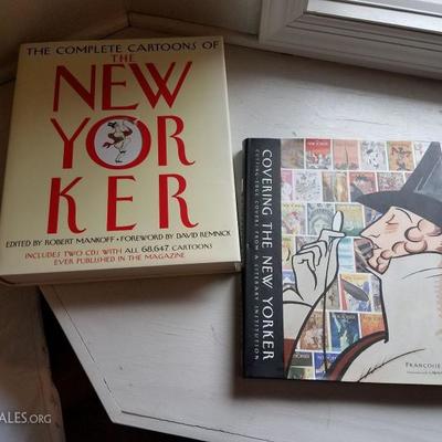 New Yorker coffee table books, part of a collection
