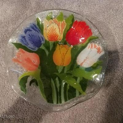 Art glass platter