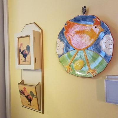 Chicken art, more of which can be found throughout the house