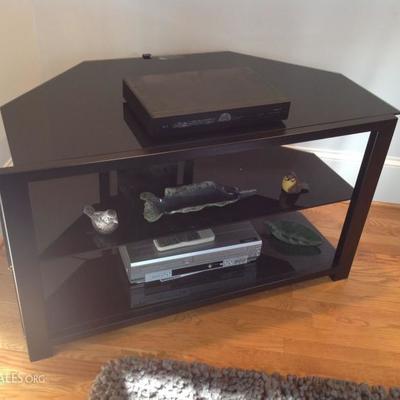 TV Stand - 3 shelves - 2 glass and bottom is wood - 42