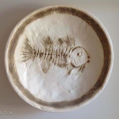 Hanging Ceramic Fish Plate - 18