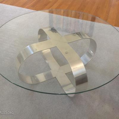 Glass / Metal Coffee Table - 42