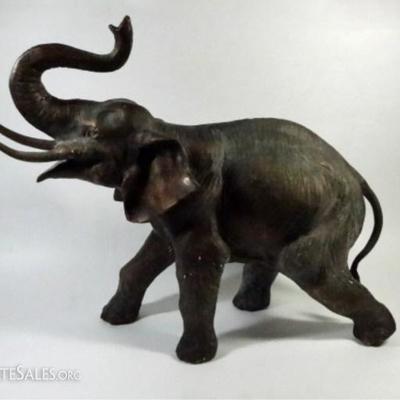BRONZE ELEPHANT SCULPTURE ON MARBLE BASE - AT A FRACTION OF LAS OLAS GALLERY PRICES!