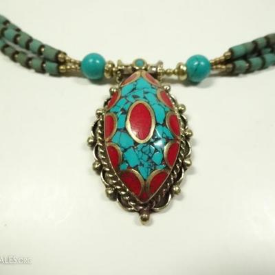 COLLECTION OF TURQUOISE, LAPIS, AND CORAL JEWELRY