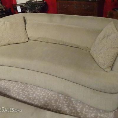 TWO BERNHARDT SOFAS IN PALE TAN, EACH SOFA SOLD SEPARATELY