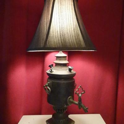 BRASS SAMOVAR TABLE LAMP