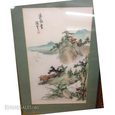Framed Oriental Silks