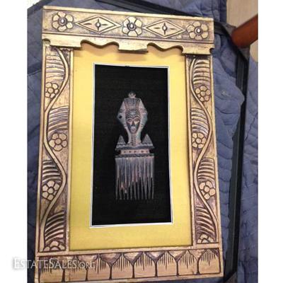 Hand Carbed Comb in Shadow Box