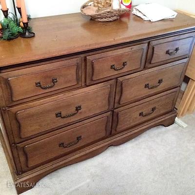 Vintage Maple Dresser & Mirror