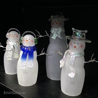 Blown Glass Snowmen