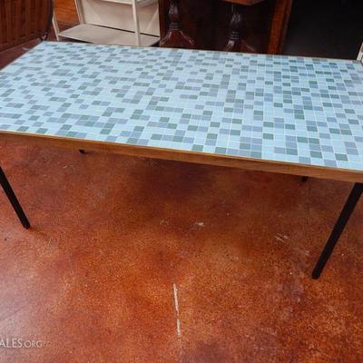 Mid century tile top table