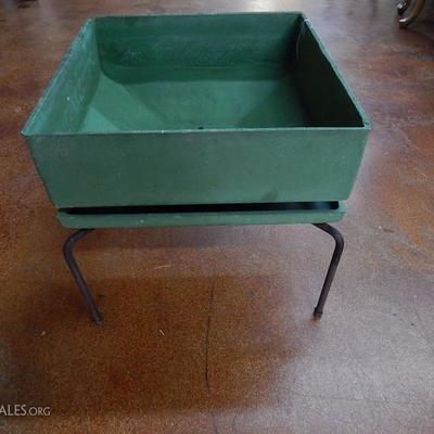 Willy Guhl Mid Century square with iron base Planter
