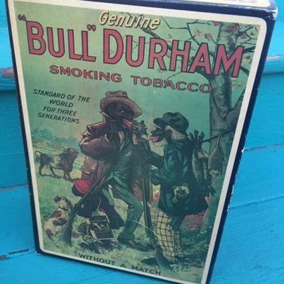 Bull Durham original Tabaco box with Black Americana.  