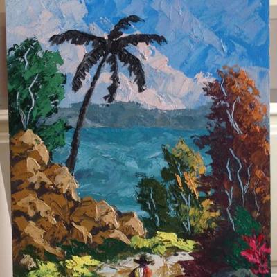 original painting of mexican scene