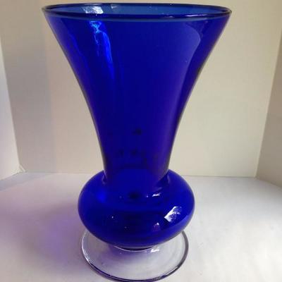 Cobalt Lead Glass Vase