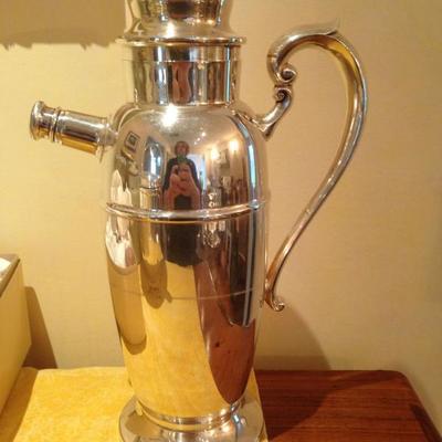 Silver plated cocktail mixer
