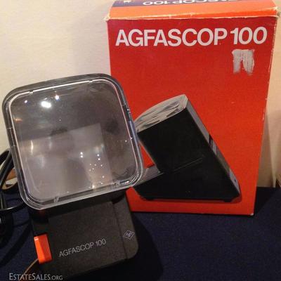 Vintage Agfa AGFASCOP 100 Electric Lighted Slide & Negative Viewer