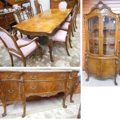 burl olive wood, 1940s