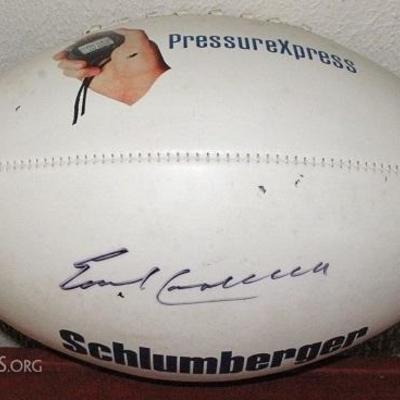 Earl Campbell Autographed Football