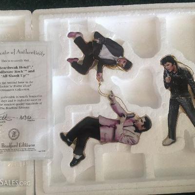 Elvis Presley Rockin' and Rollin' Christmas Ornaments with Swivel Hip Action
