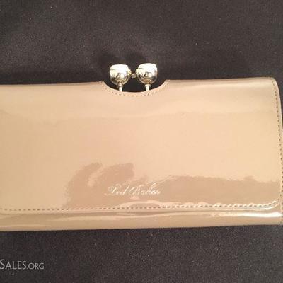 Authentic Ted Baker Enamel Leather Kiss Lock Wallet
