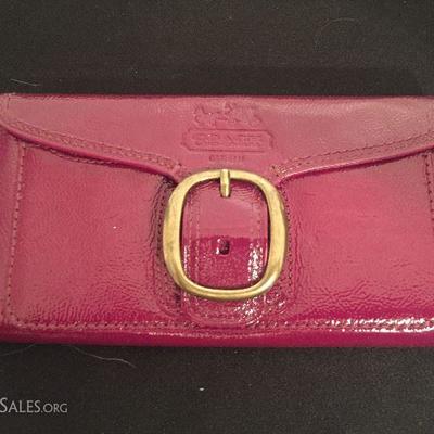Authentic Leather Coach Bleecker Clasp Slim Envelope Wallet
