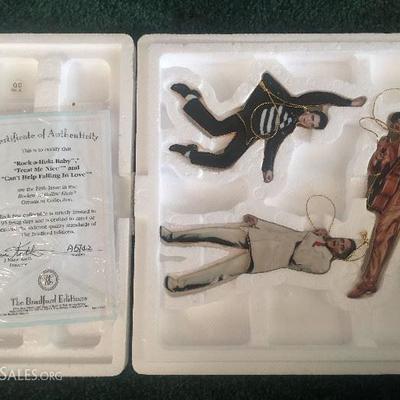 Elvis Presley Rockin' and Rollin' Christmas Ornaments with Swivel Hip Action
