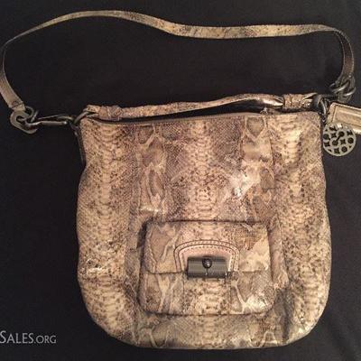 Authentic Coach Kristin Embossed Leather Python Hobo
