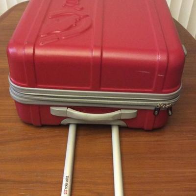 JYR013 Rare Red Ekco UnLtd. Hard Shell Suitcase
