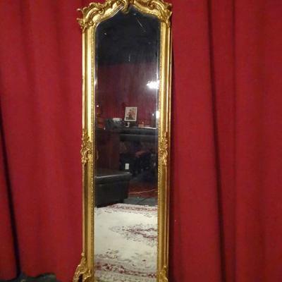 LARGE ROCOCO GOLD GILT WOOD MIRROR, 2 AVAILABLE