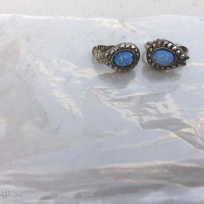Fire opal earrings