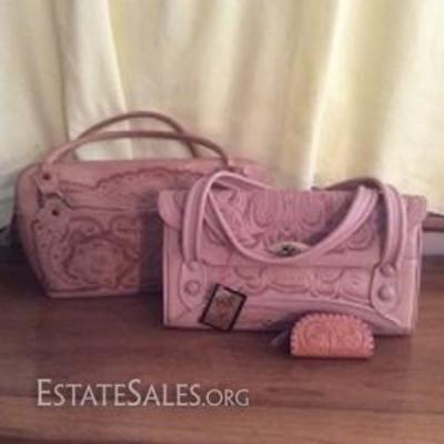 Flores Hand Tooled Leather Handbags