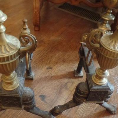Antique Andirons $225 for the pair