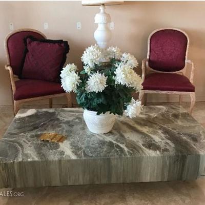 Large modern marble coffee table