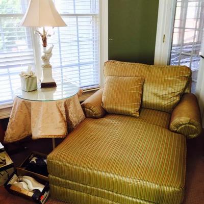 Gorgeous Temple Chaise!  A must see in person, beautiful fabric!